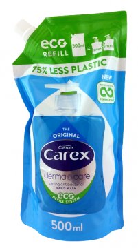 CAREX ANTIBACTERINES LIQUID SOAP PURE BLUE REFILL (500ml) 