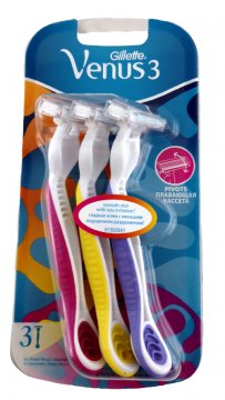 GILLETTE VENUS 3 PLUS RAZORS BLISTER (3 PCS)