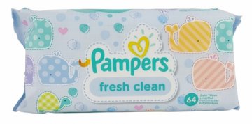 PAMPERS ВЛАЖНЫЕ САЛФЕТКИ FRESH CLEAN (64  ШТ)