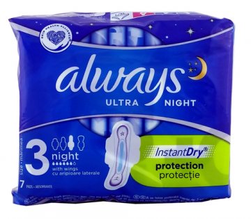 Podpaski higieniczne Always Ultra Night (7szt) EAN:4015400012306