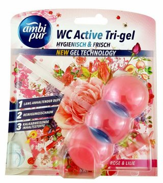 Ambi Pur Wc Balls Active Tri Gel Rose & Lily (45g ) Ean: 8435495824992