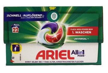 ARIEL ALLIN1 22 KAPSUŁKI UNIVERSAL KARTON BOX