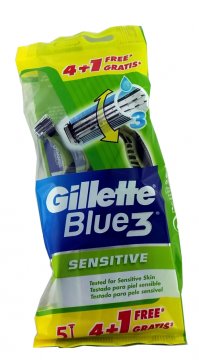 Maszynki do golenia Gillette Blue 3 - Sensitive worek (5szt) EAN:7702018011551