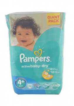PAMPERS ACTIVE BABY-DRY РАЗМЕР 4+ GIANT PACK (70 ШТ)