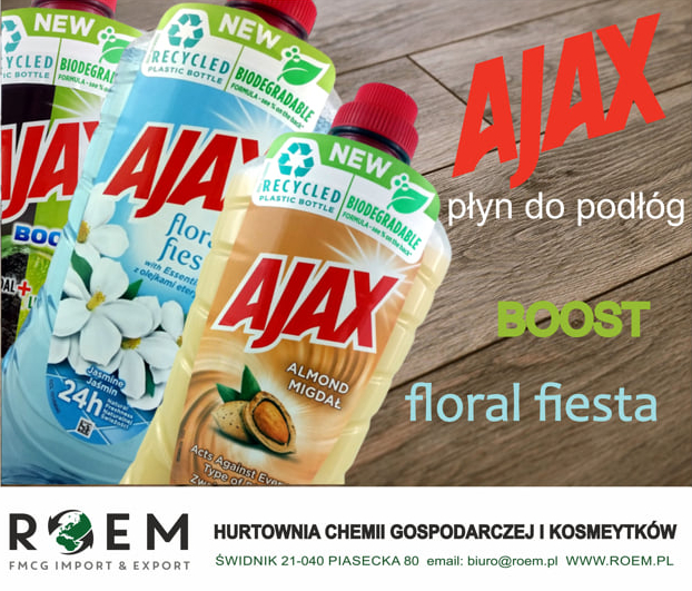 Płyn do mycia podłóg i innych powierzchni - AJAX 1L w ofercie hurtownii chemii gospodarczej