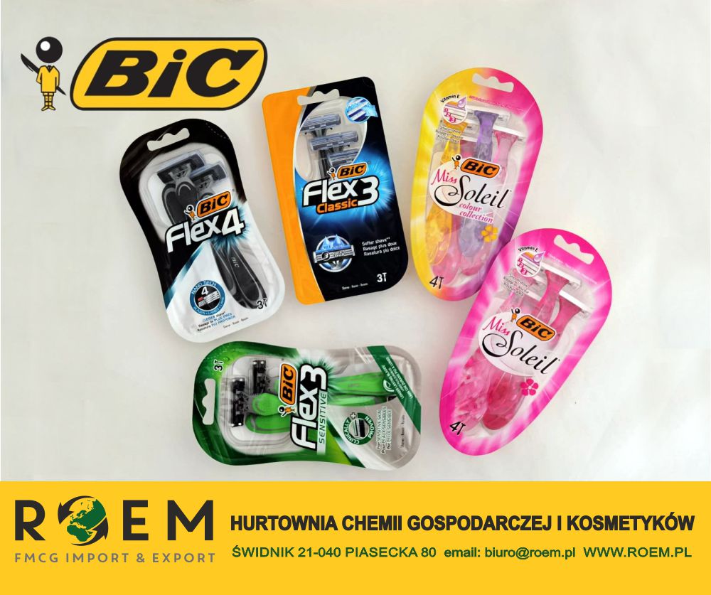 Maszynki do golenia BIC w hurtownii chemii gospodarczej i kosmetyków 