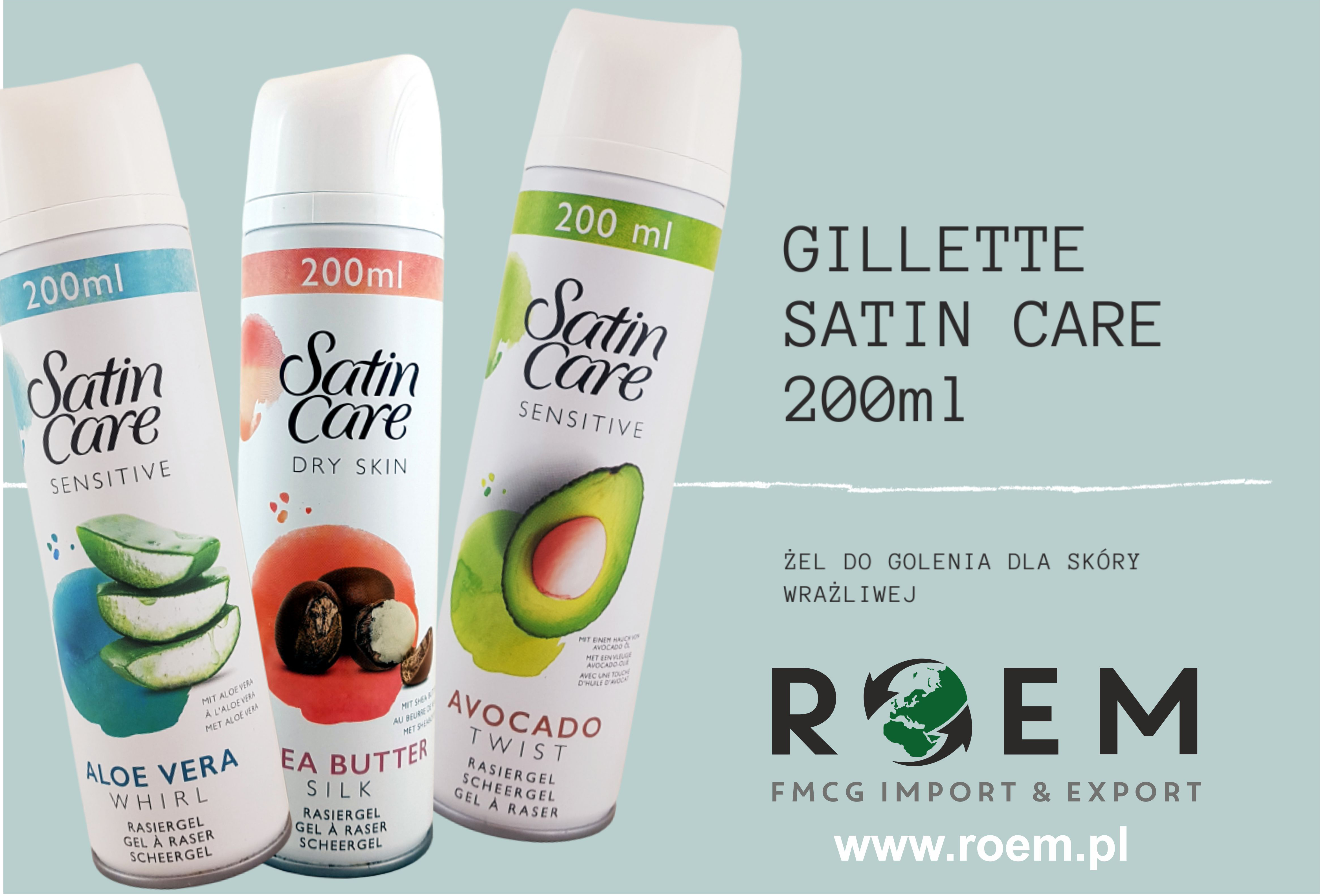 Gillette Satin Care - Nowość w ofercie hurtownii chemii gospodarczej i kosmetyków