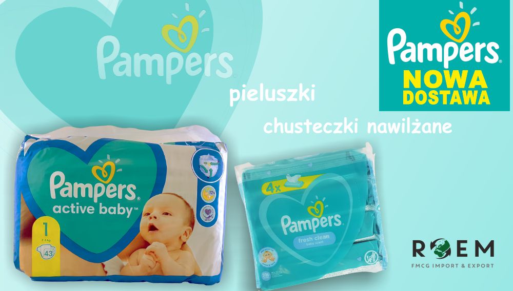 Nowa dostawa produktów PAMPERS w naszej hurtowni kosmetyków - baner